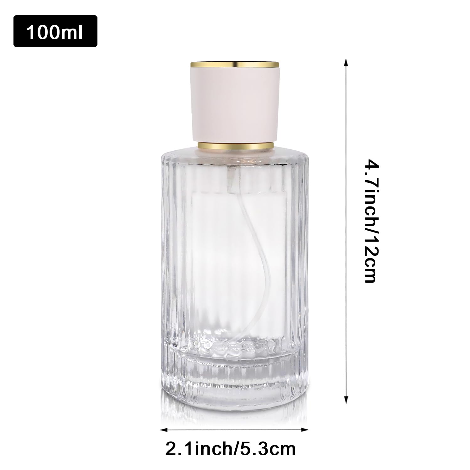 Yerpkefey 100Ml/3.4 Oz Glass Spray Bottle Perfume Atomizer,Refillable Perfume Spray Bottle Perfume Bottles Empty With 3 Kinds Of