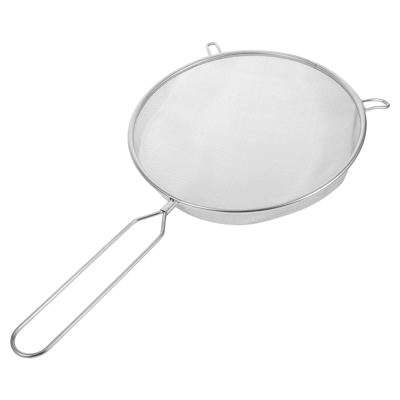 Lurrose Stainless Steel Mesh Strainer Scoop Long Handle Slotted Ladle Fine Food Strainer for Oil Draining Hot Water Separation F