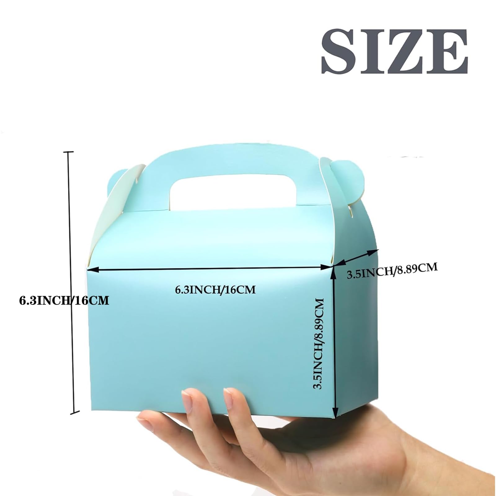 Oletx 30-Pack Blue Party Favor Treat Boxes, Goodie Boxes, Gable Paper Gift Boxes With Handles. Perfect For Prince Party And Baby