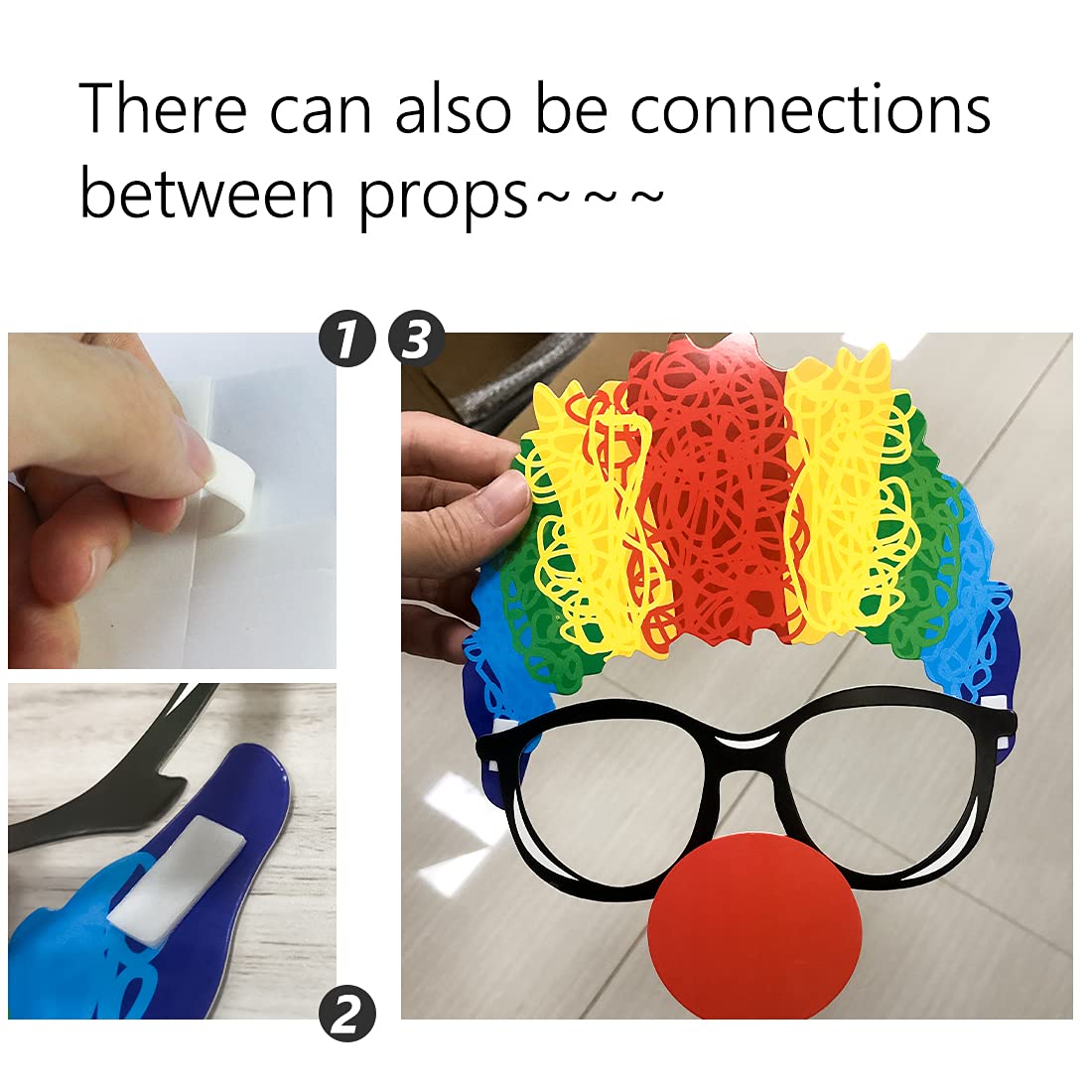 Pipi 36Pcs Circus Photo Booth Props With Sticker Funny Carnival Theme Party Decorations For Birthday Party