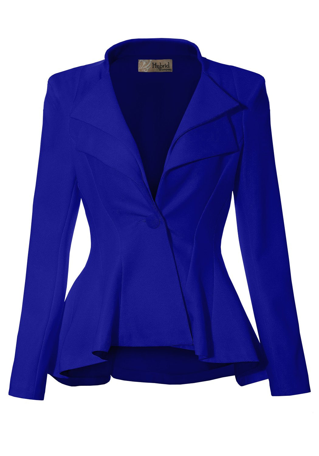 Women Double Notch Lapel Office Blazer Jk43864 1073T Royal Large