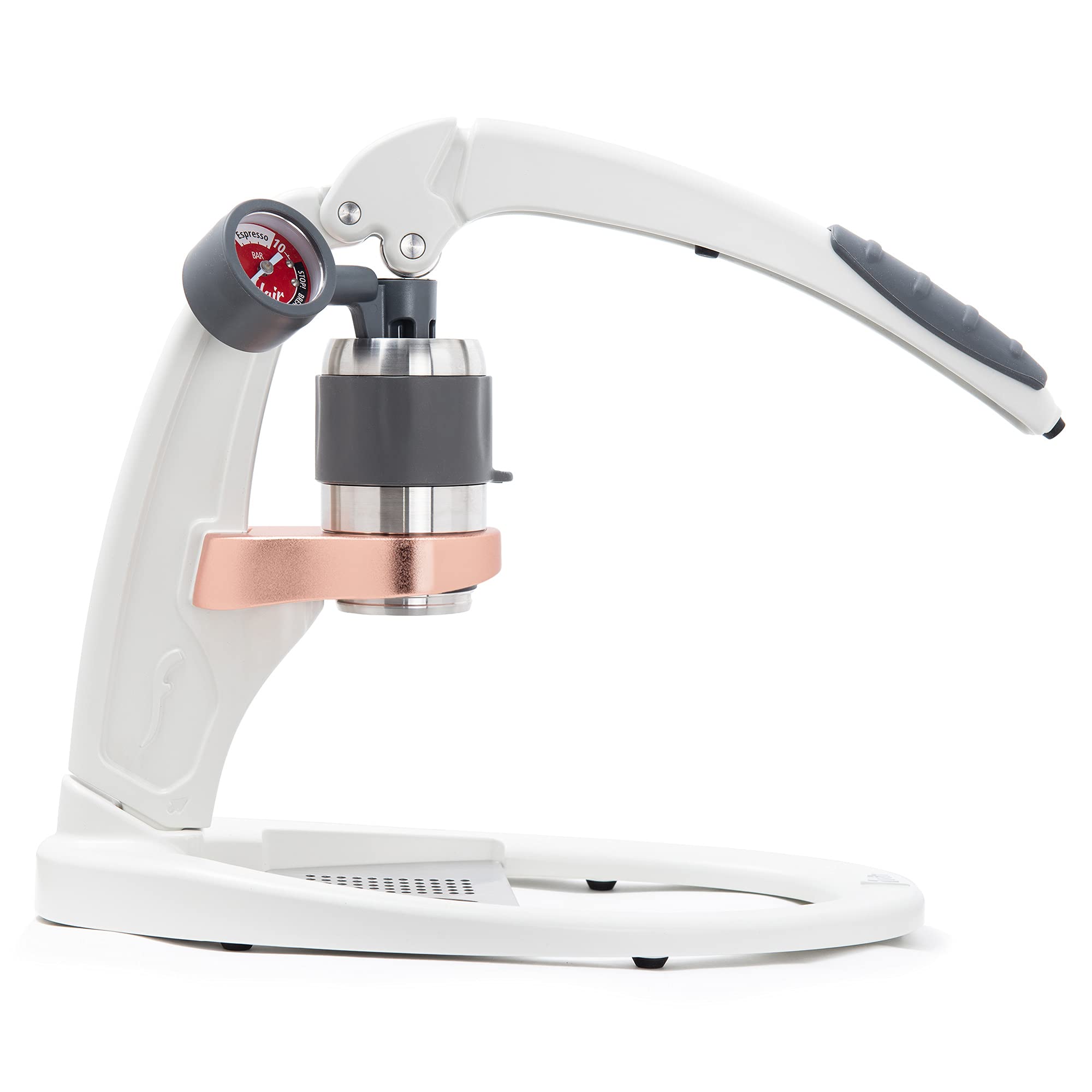 Flair Espresso Maker Pro 2 (White) - An All Manual Lever Espresso Maker With Stainless Steel Brew Head And Pressure Gauge