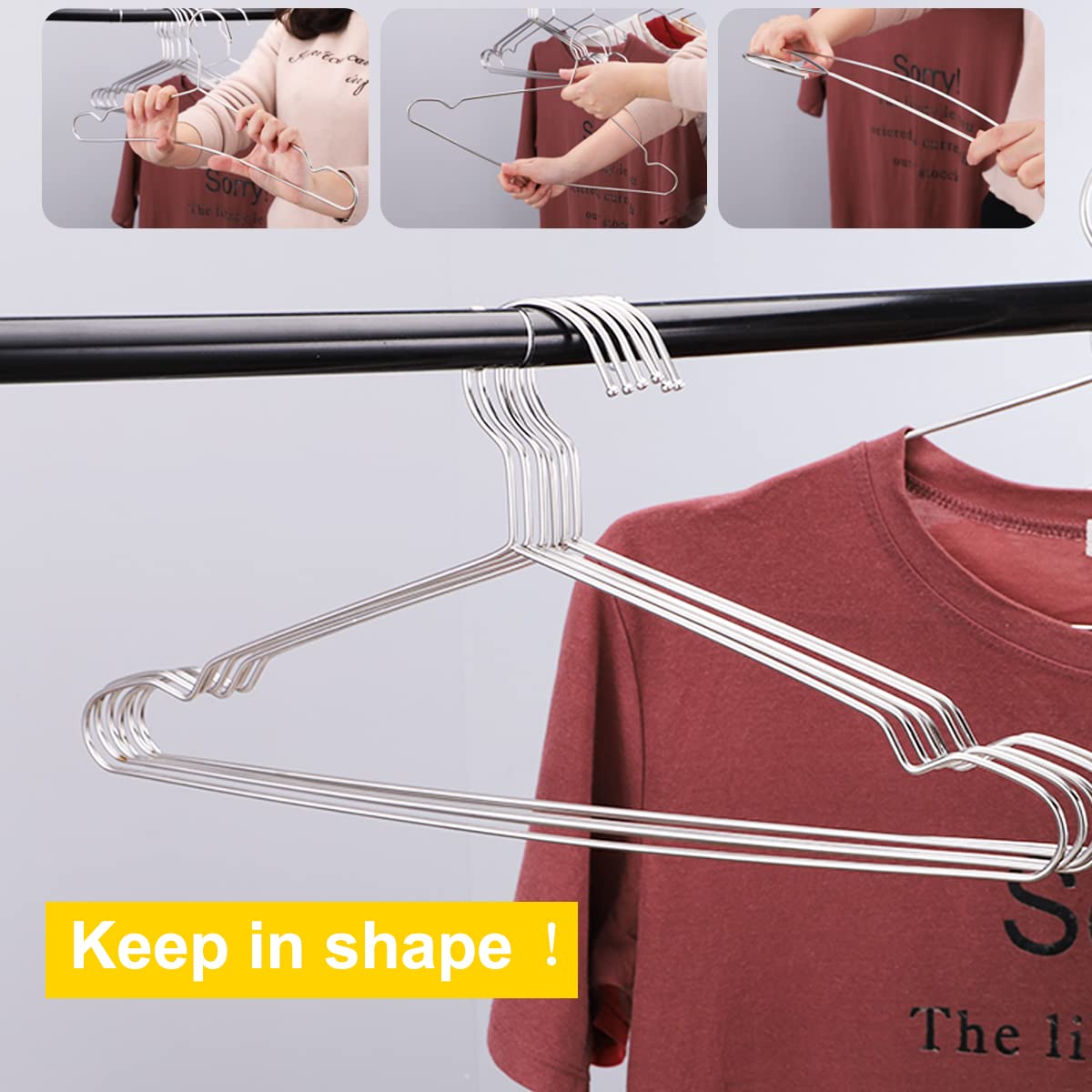 Hangers 100 Pack Wire Hangers Heavy Duty Clothes Hanger Ultra Thin Space Saving Metal Hangers16.5In By Wycqkl