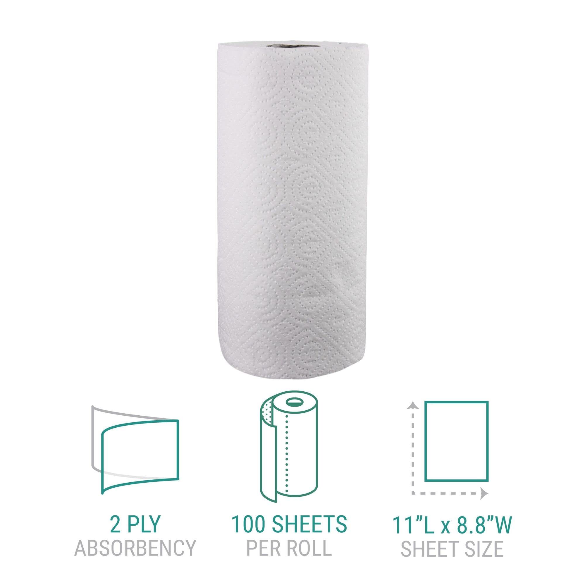 Windsoft 1220 Perforated Paper Towel Rolls, 11 X 8 4/5, White (30 Roll Of 100)