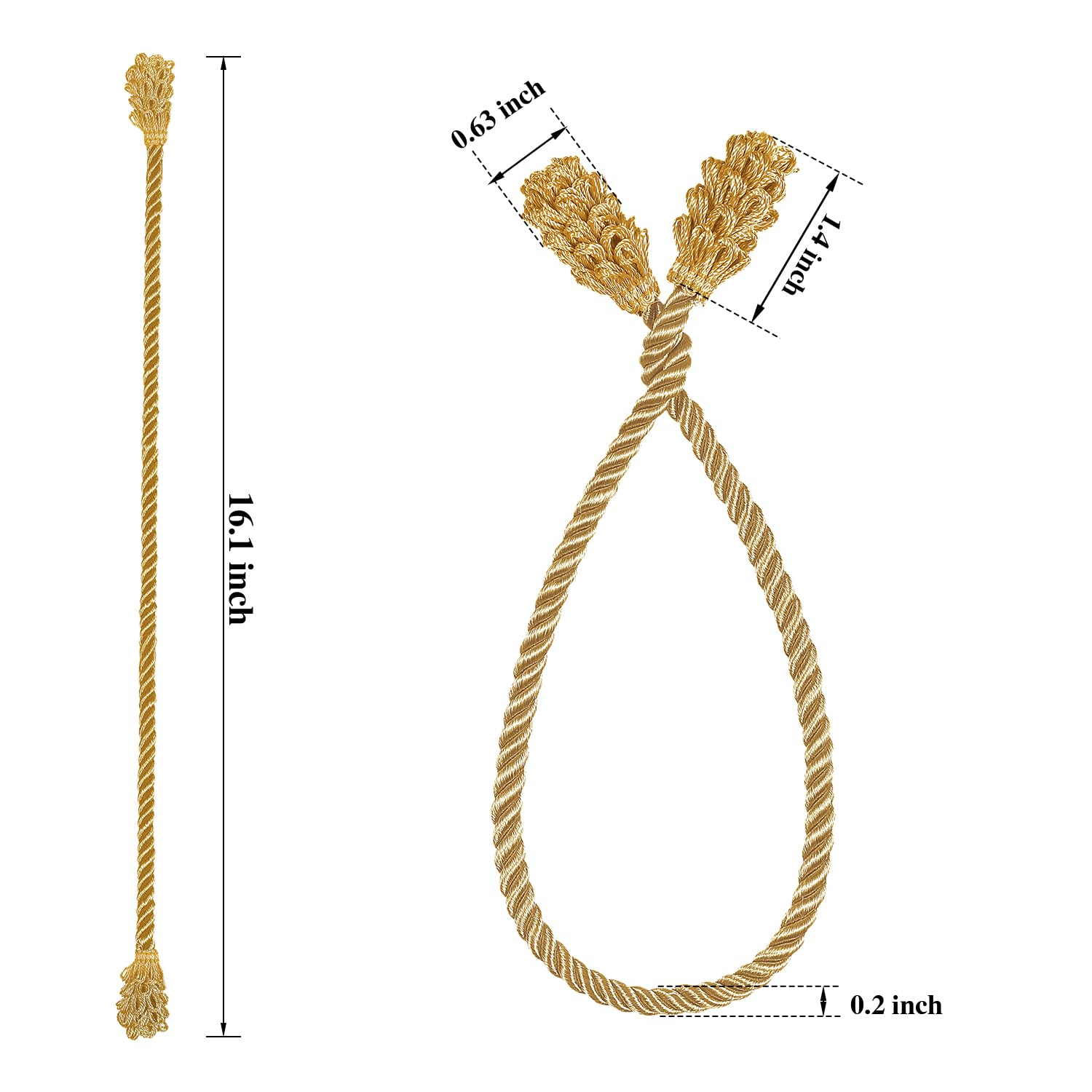 Shappy 6 Pieces Christmas Garland Banister Ties Christmas Decorative Reusable and Flexible Twist Ties for Garland, Banister Home