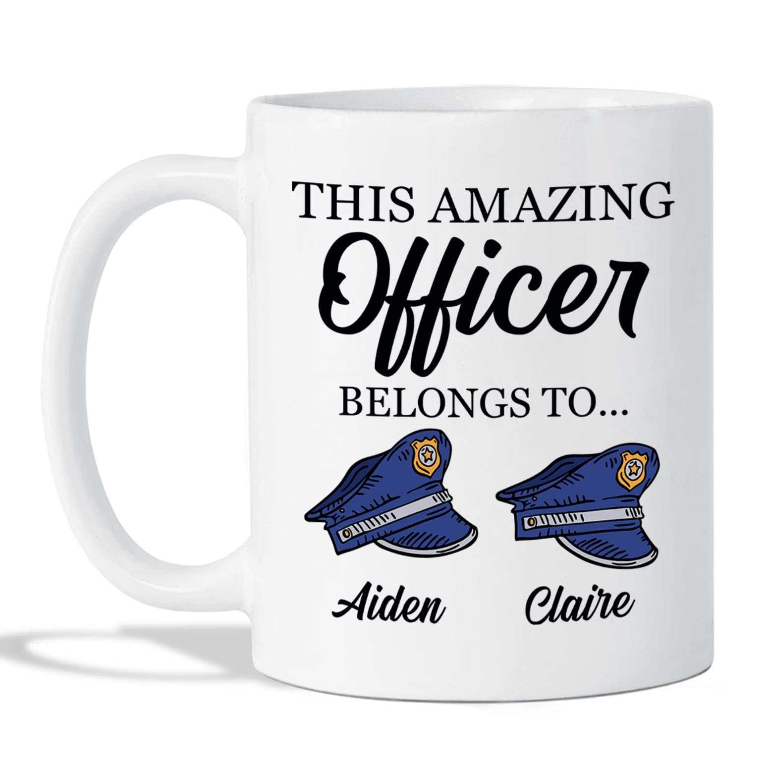 Custom Police Officer Mug, Personalized Law Enforcement Gifts, This Amazing Officer Belongs To Mug, Police Mug, Policeman Mug, G