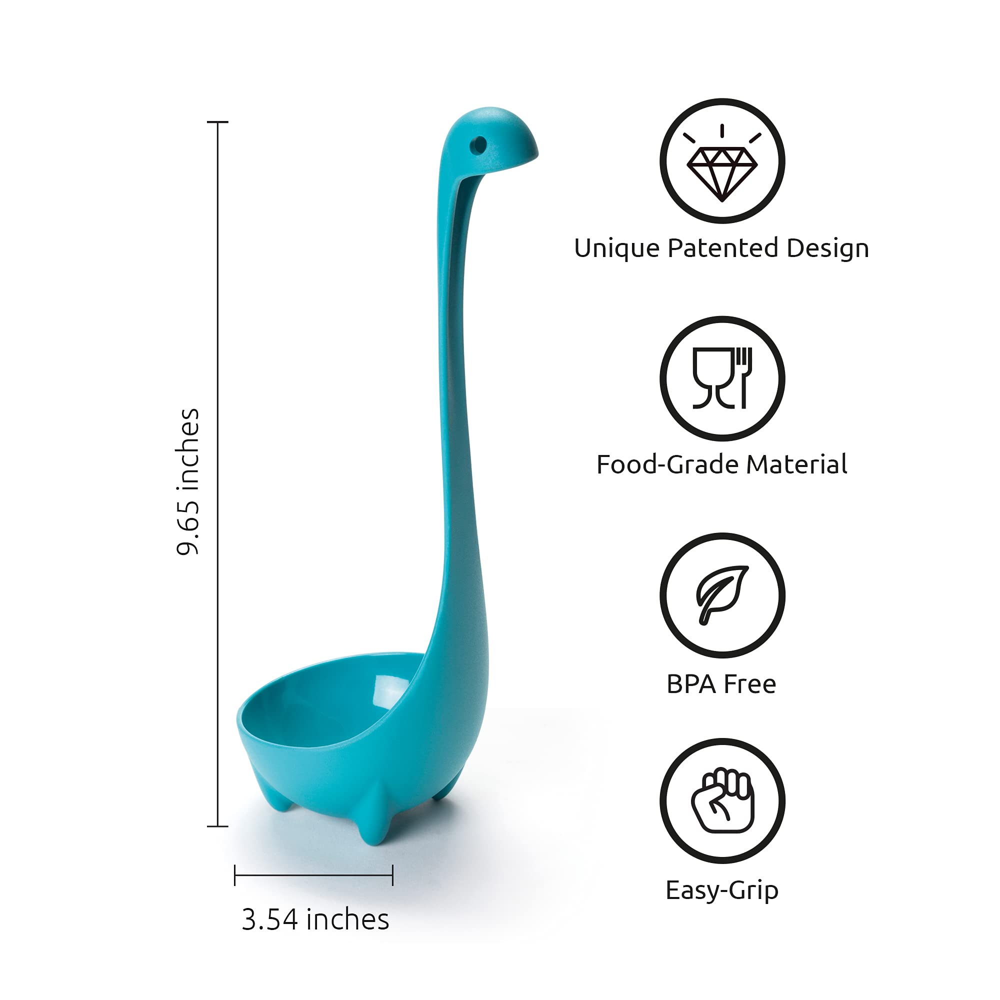 The Original Nessie Ladle By Ototo - Soup Ladle, Cute Gifts, Funny Kitchen Gadgets, Loch Ness Design, Cooking Gifts For Mom - Cu