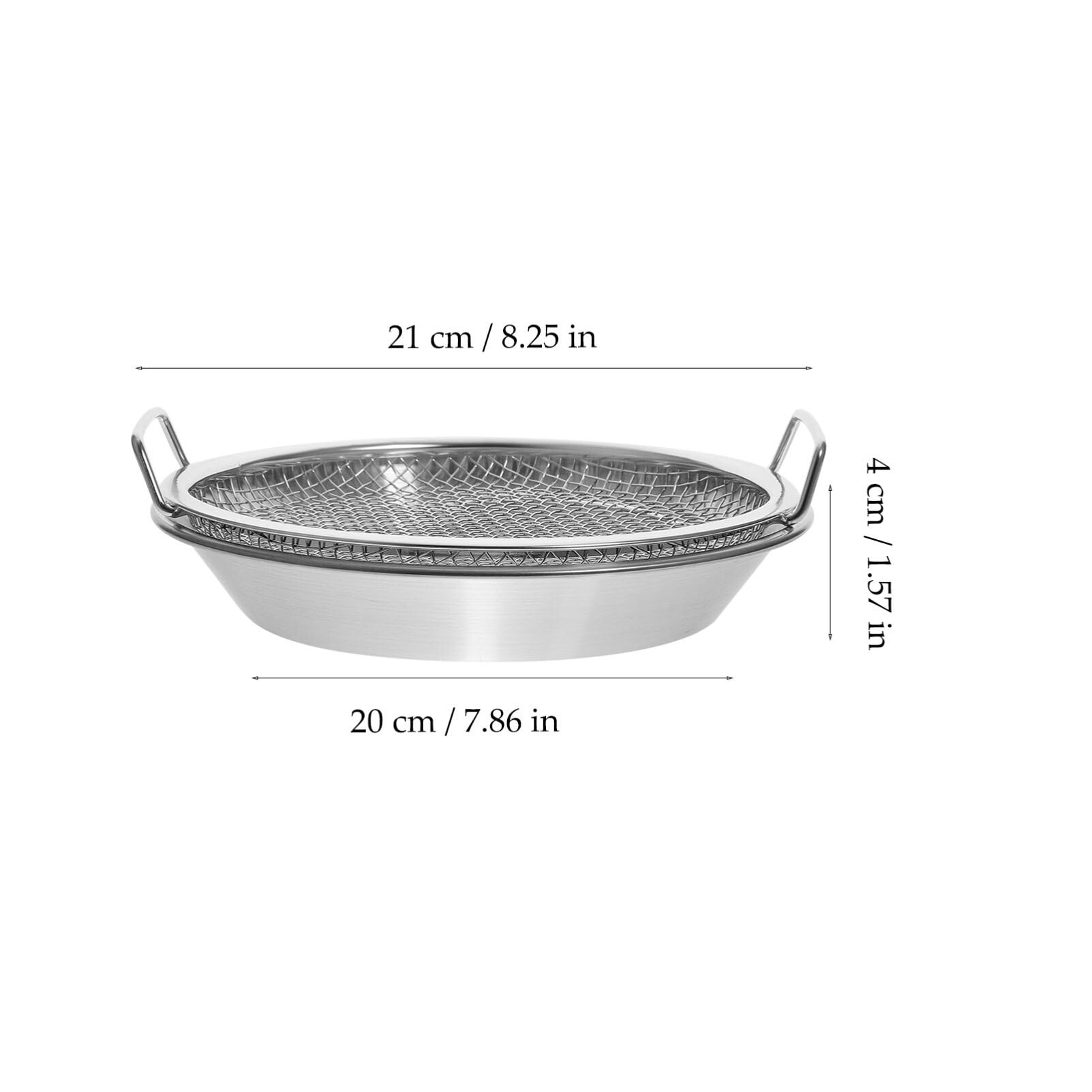 Kichvoe Food Containers Fryer Accessories Oil Filtering Net Crisping Basket With Tray Fine Mesh Basket Kitchen Draining Cooling