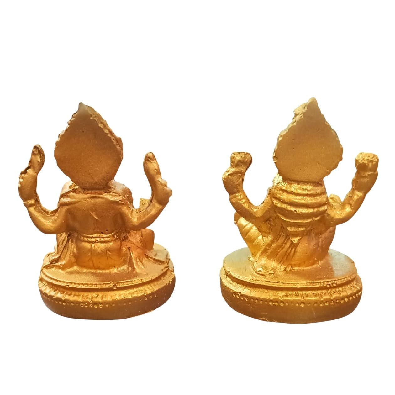 Ani Divine Polyresin Lakshmi Ganesh Idol Pair Golden Statues For Home Temple, Auspicious Gifting, Diwali Puja, Office, Shop