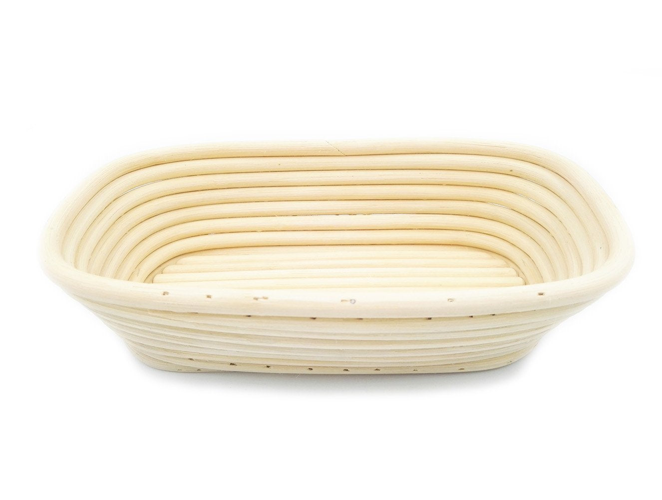 Eoocvt 9.8 Inch Oval Long Banneton Brotform Bread Dough Proofing Rising Rattan Handmade Basket With Linen Liner Cloth - 25 X 15