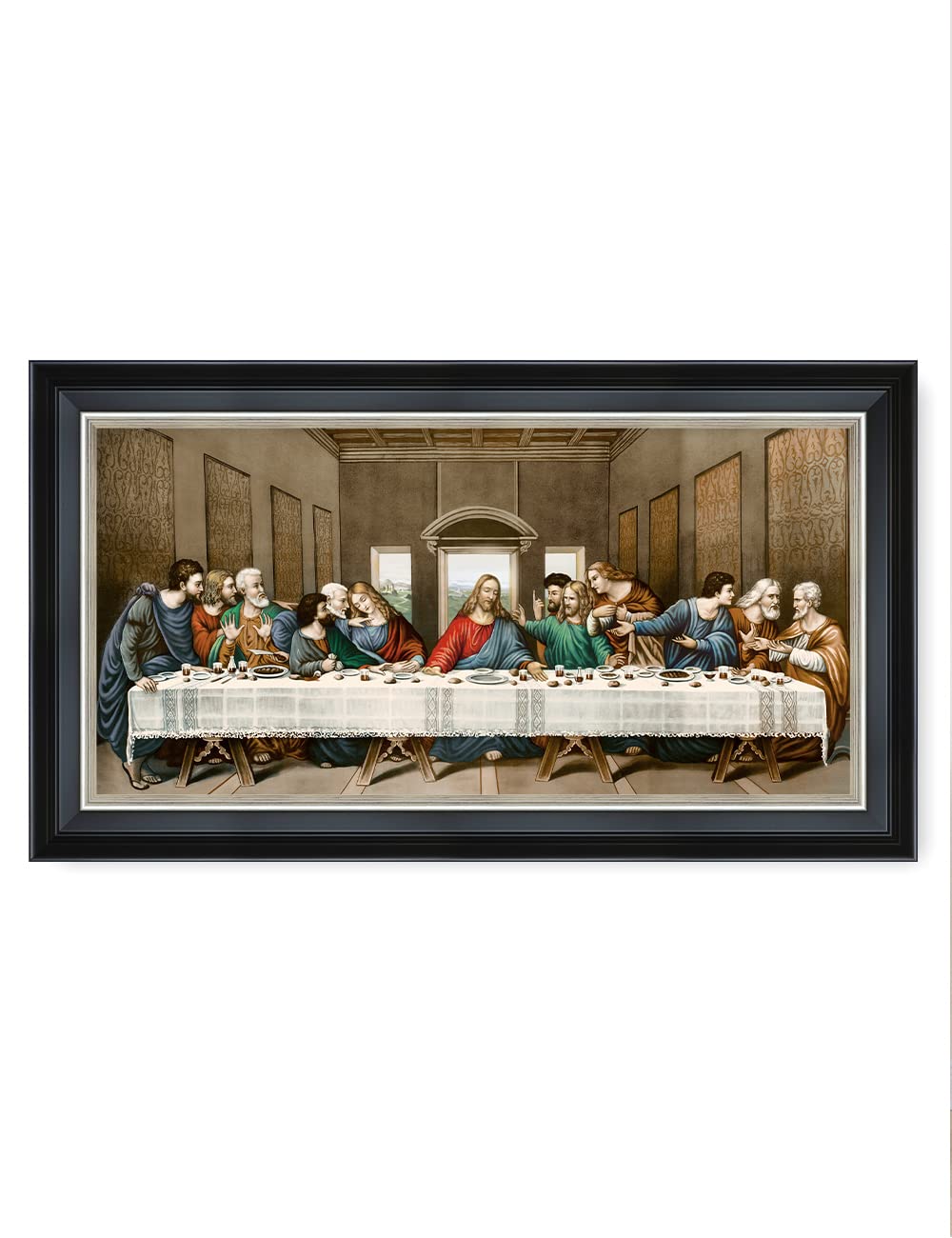 Decorarts - The Last Supper By Leonardo Da Vinci Giclee Reproducation, Giclee Prints Acid Free Cotton Canvas With Matching Black