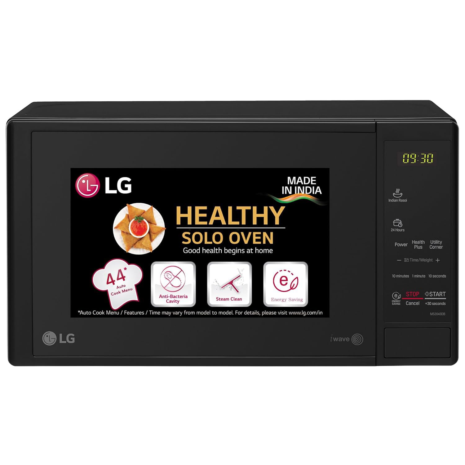 Lg 20 L Solo Microwave Oven (Ms2043Db, Black, With I-Wave Technology)