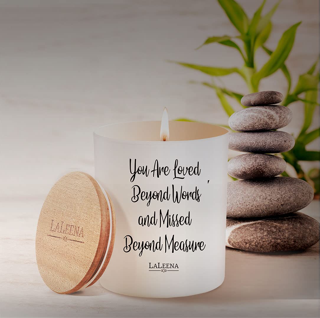 Scented Soy Memorial Candle - Glass Jar Candle Gift with 100% Organic Soy Wax & Fragrance Oil - Missing Someone Gift Decor for W