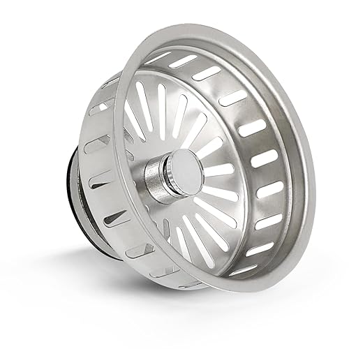 Highcraft 97353 Kitchen Sink Basket Strainer Replacement For Kohler Style Drains Stainless Steel Stopper (Can Vary In 2 Styles),