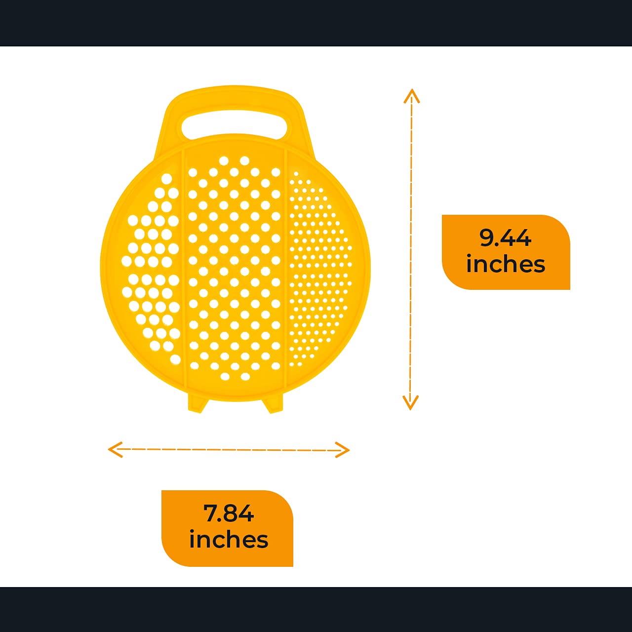 Flat Plastic Kitchen Grater - Pack Of 2 - Compact Vegetable Grater - Handheld Cheese Grater - Hand Rust Proof Beet Grater