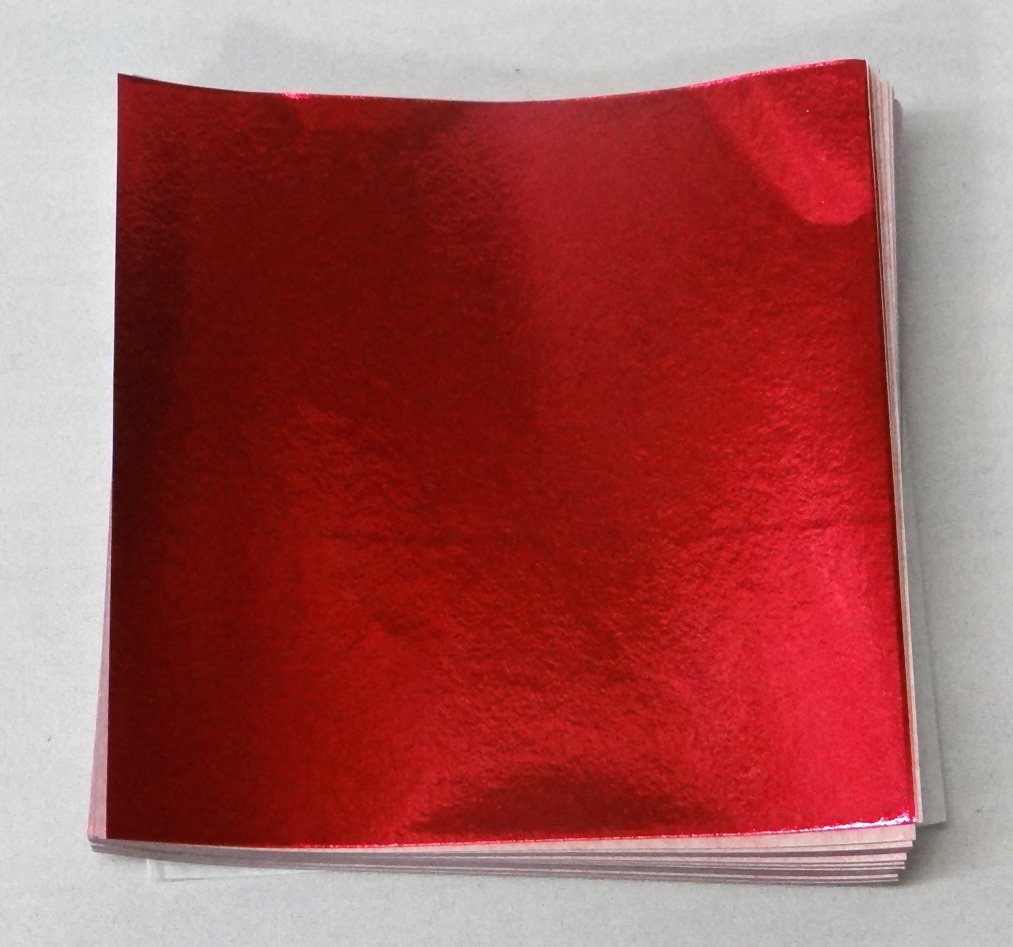 Candy Molds N More Red Confectionery Foil Wrappers, 125 Sheets (3'' X 3'')