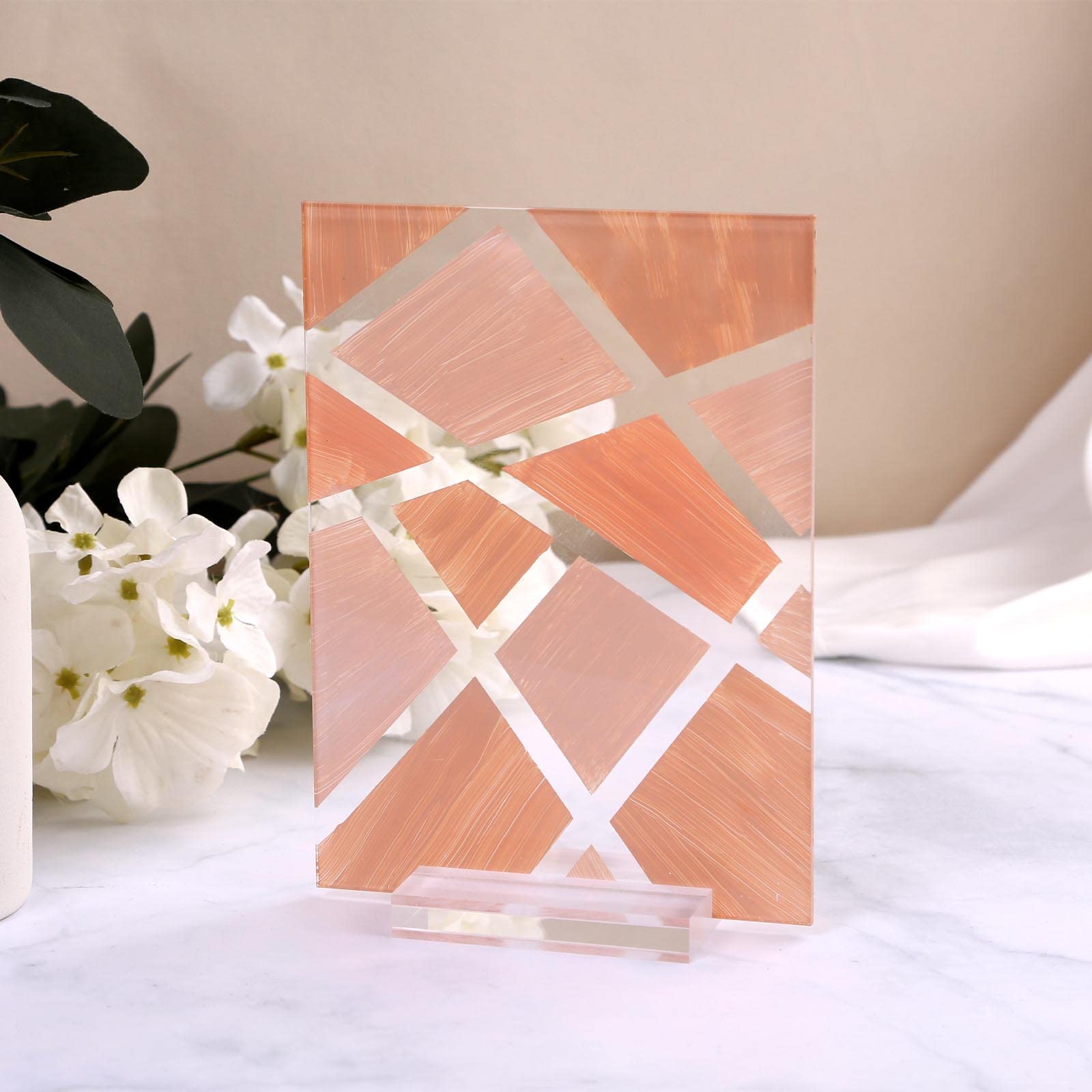Uniqooo 2 Pack Clear Blank Acrylic Sign Acrylic Wedding Table Numbers, 8 X 10 In, Diy Acrylic Sheet For Wedding Table Number Hol