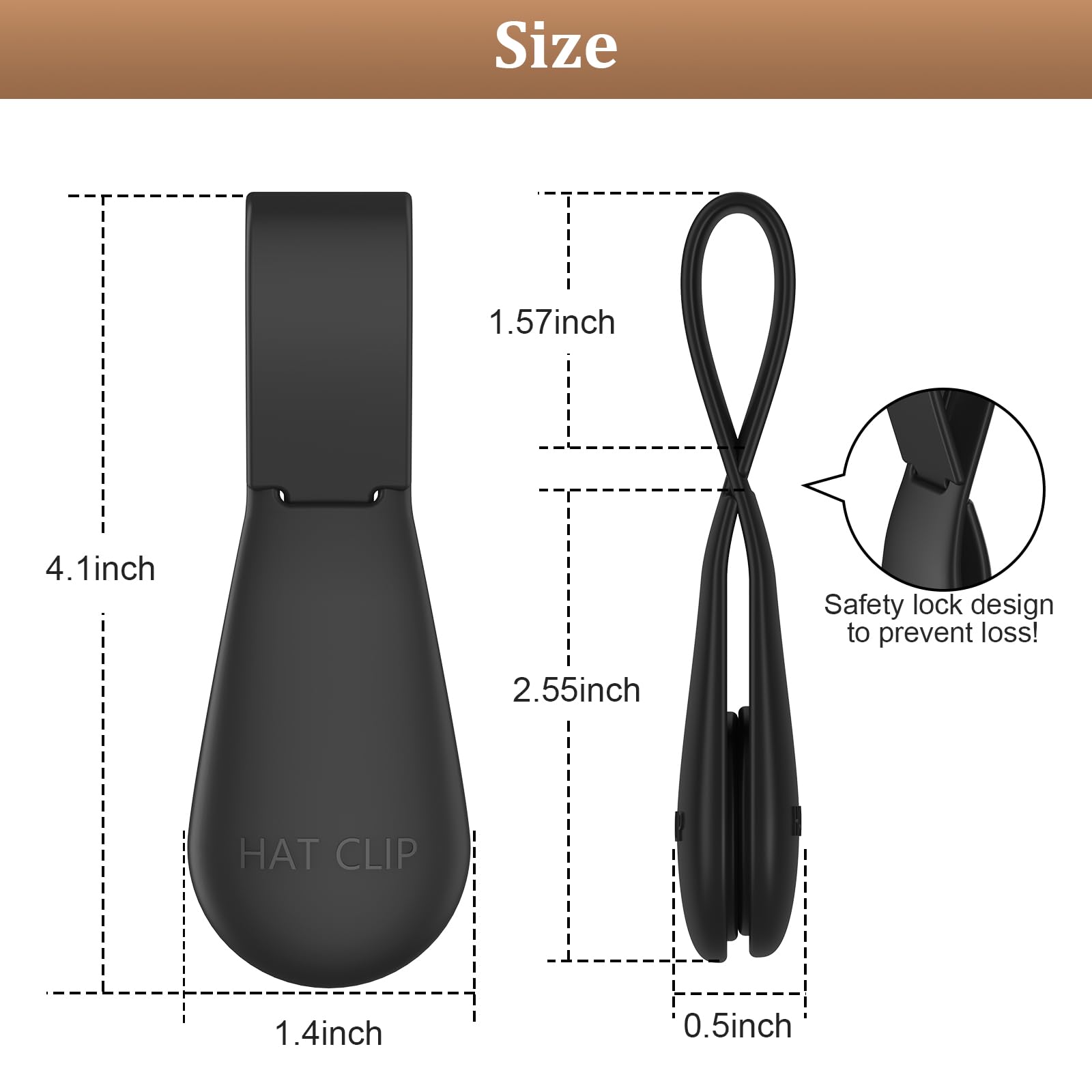 Fikoksol Magnetic Hat Clip For Travel On Bag, 1Pcs Black Silicone Hat Clip Magnet Hat Holder Hat Hook For Bag Tote Luggage, Beac