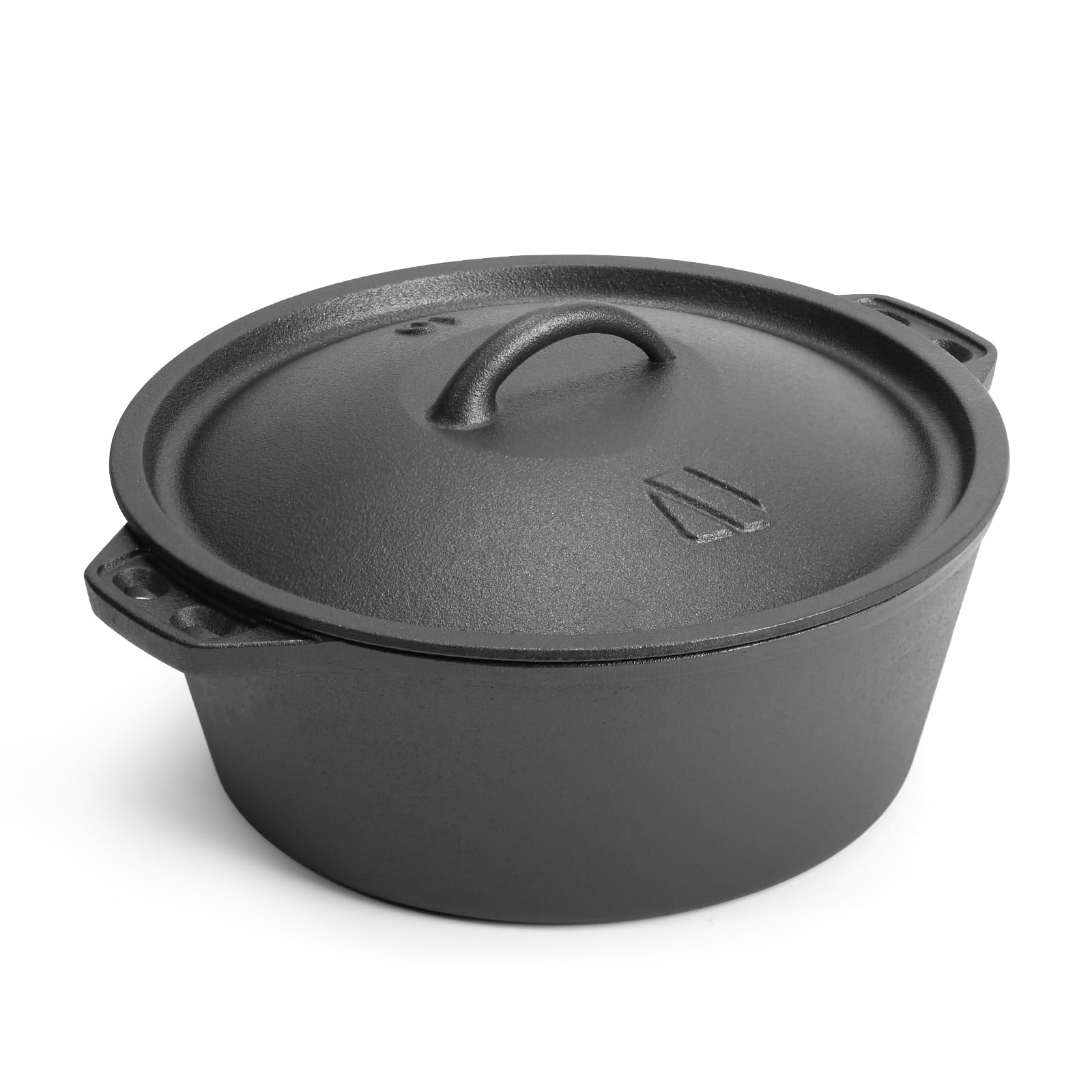 Pre-Seasoned Cast Iron Dutch Oven Pot with Lid, for Braising, Broiling, Frying, Sourdough Bread Baking, Camping Cookware, BBQ,3 