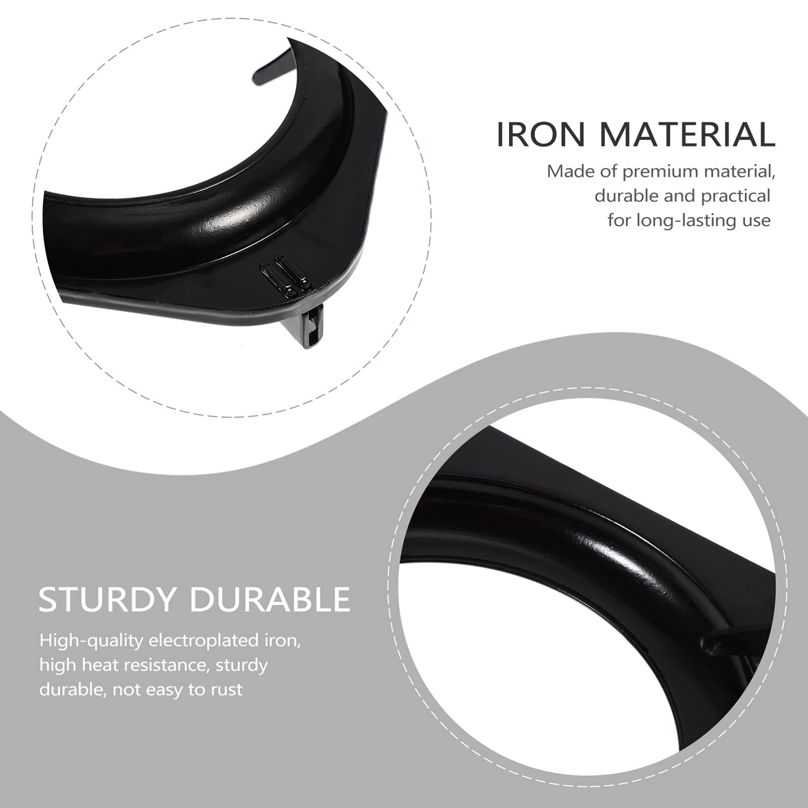 Solustre Square Cast Iron Wok Wok Pan Support Gas Cooker Pot Holder Hob Cooker Pan Holder Stand Non-Slip Cast Iron Wok Support S