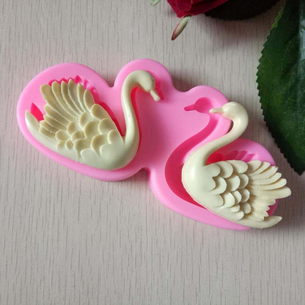 Cute Swan Silicone Fondant Mold For Cake Cupcake Topper Sugar Craft Decorating Paper Clay Resin Mold