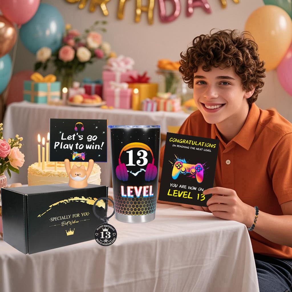 Carselage 13 Year Old Boy Gifts, 13th Birthday Gifts Decorations for Son, Gamer Gifts for Teenage Boy, Christmas Gift for Kids,