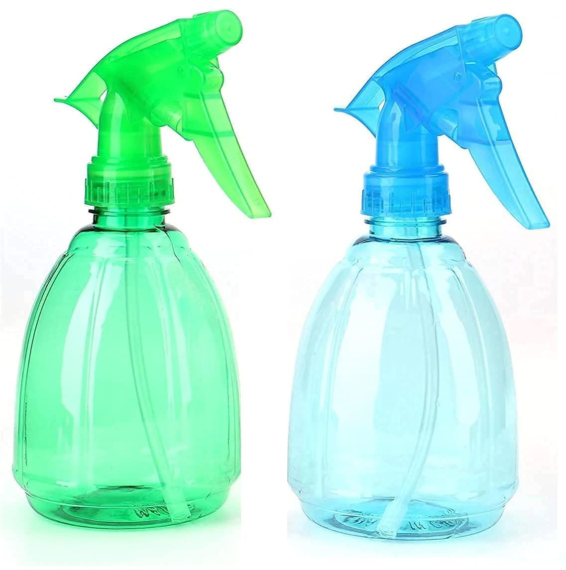 Kwel Water Spray Bottle (Aqua) 500 Ml Transparent Trigger Spray Bottle Liquid Sprayer Unbreakable Plastic Multipurpose Home, Off