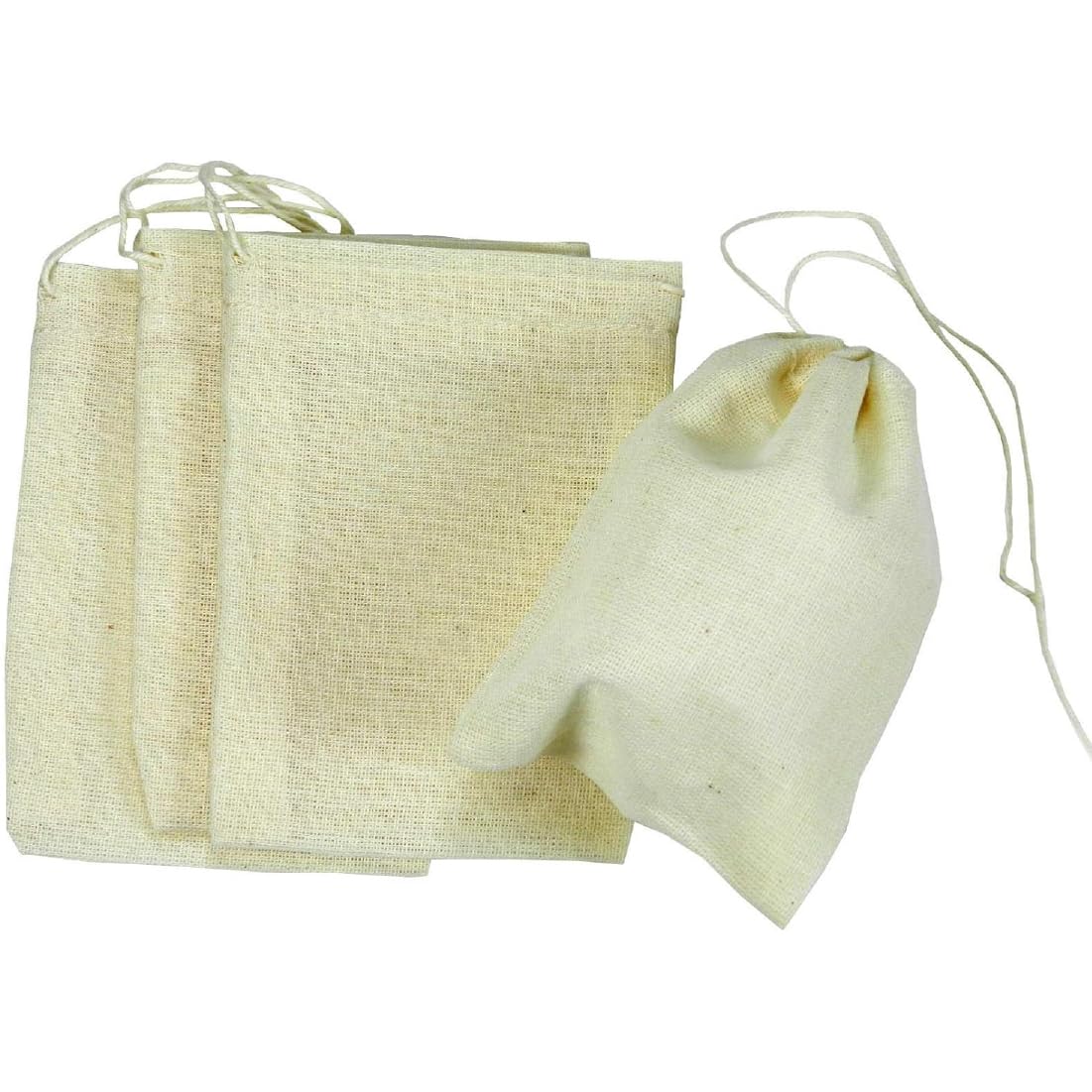 Regency Wraps 100% Cotton Drawstring Bag, Pouches For Enclosing Bulk Spices, Tea, Potpourri, And Jewelry, 100% Cotton Mini Bags,