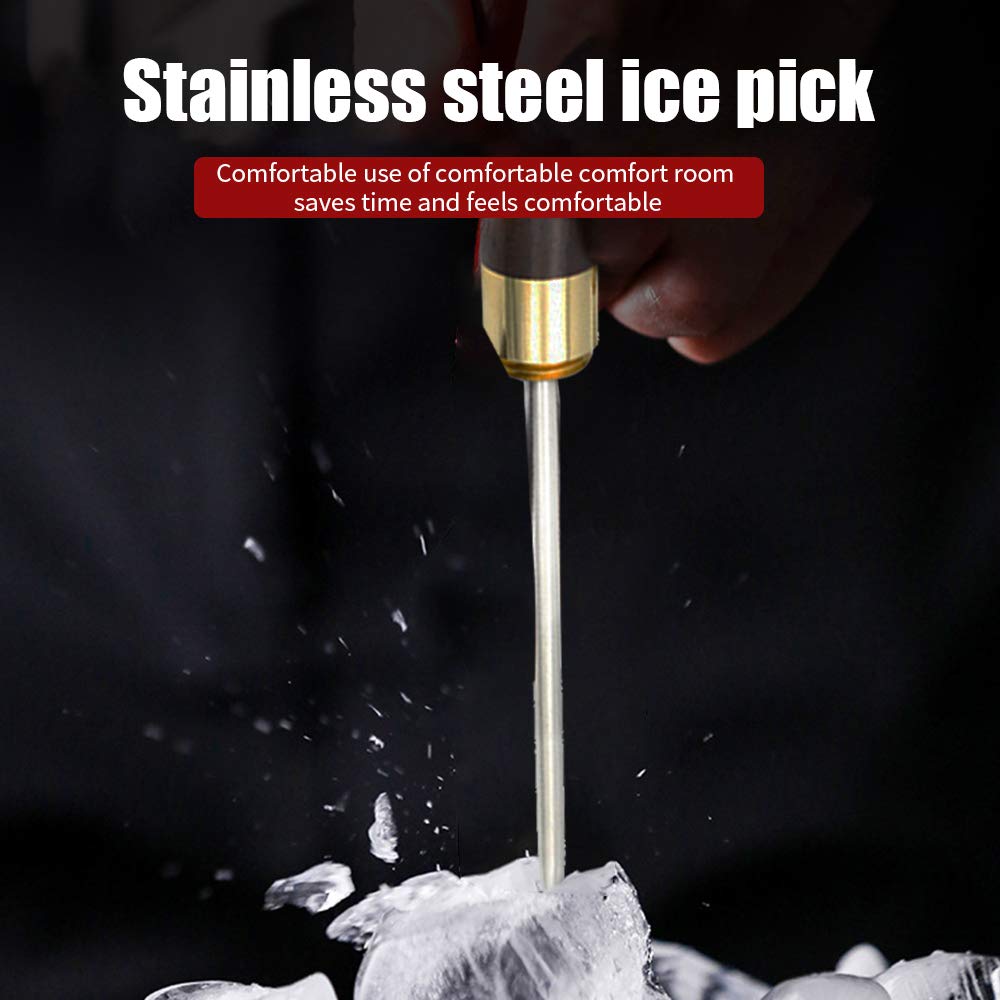 Hovico 2Pcs 6.2 Inch Ice Picks With Cover For Kitchen, Bars, Bartender,Picnics, Camping, And Restaurant, Stainless Steel Ice Pic