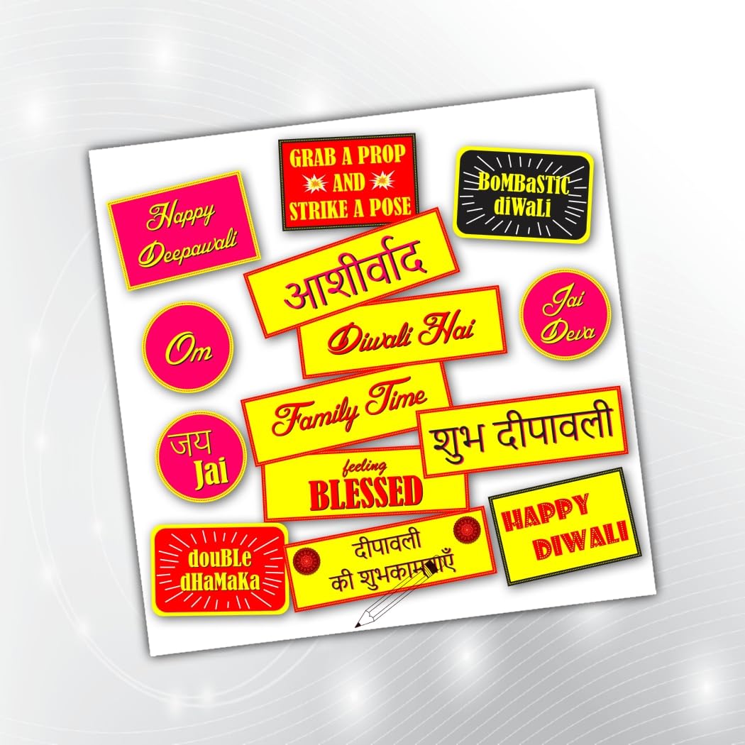 PartyStuff Props  Diwali Party Props 4 (14 Piece)