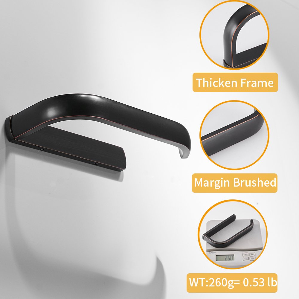 BESy Brass Toilet Tissue Paper Holder Oil Rubbed Bronze Bathroom Accessories Wall Mounted  Rust Protection