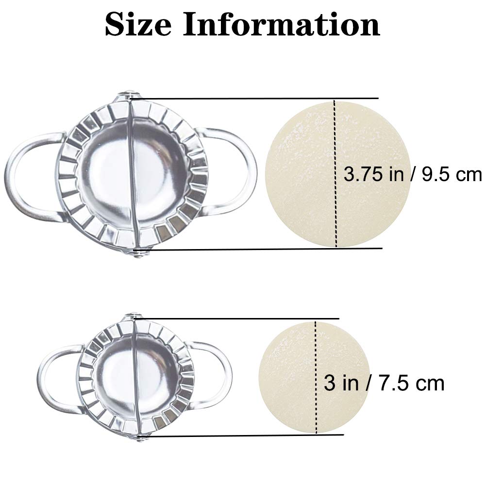 Stainless Steel Dumpling Ravioli Maker Press,Auam 2 Pack Pierogi Mold - Wonton Mould, Easy-Tool For Dumpling Wrapper Dough Stamp