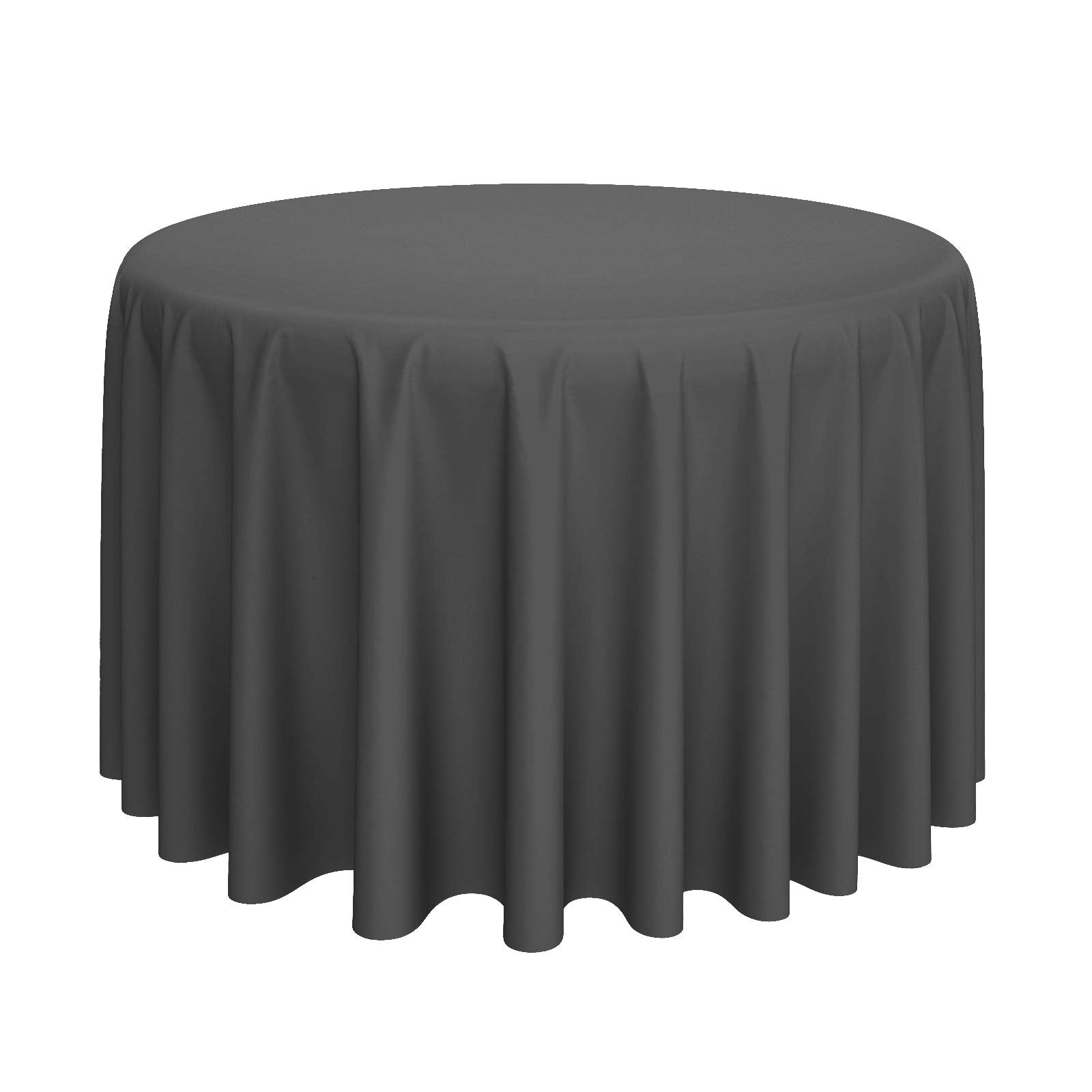 Lann'S Linens - 108 Round Premium Tablecloth For Wedding/Banquet/Restaurant - Polyester Fabric Table Cloth - Dark Gray