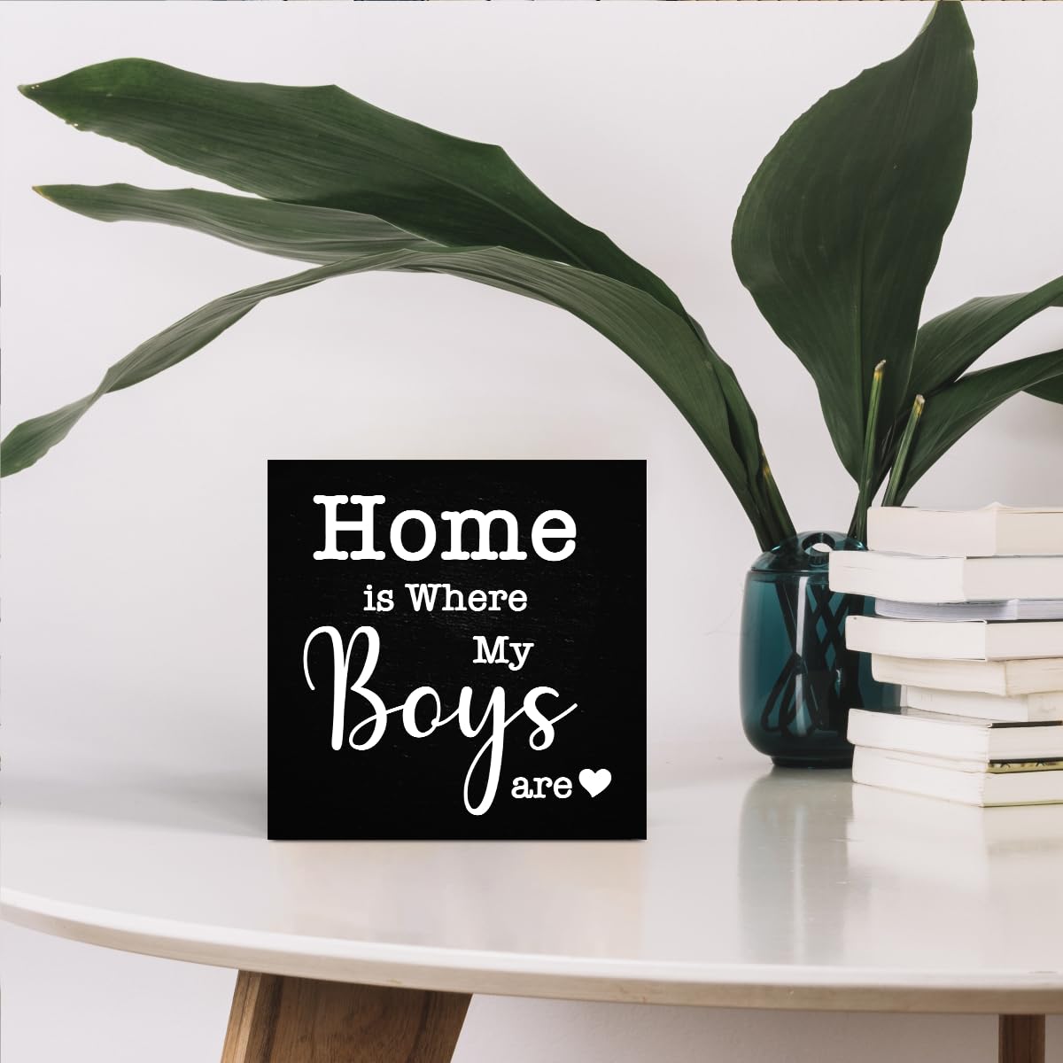 Home is Where My Boys are Sign, New Mom Gifts, Funny Mothers Day Gifts ideas for Mom Mother Mommy, Home Family Living Room Bedro