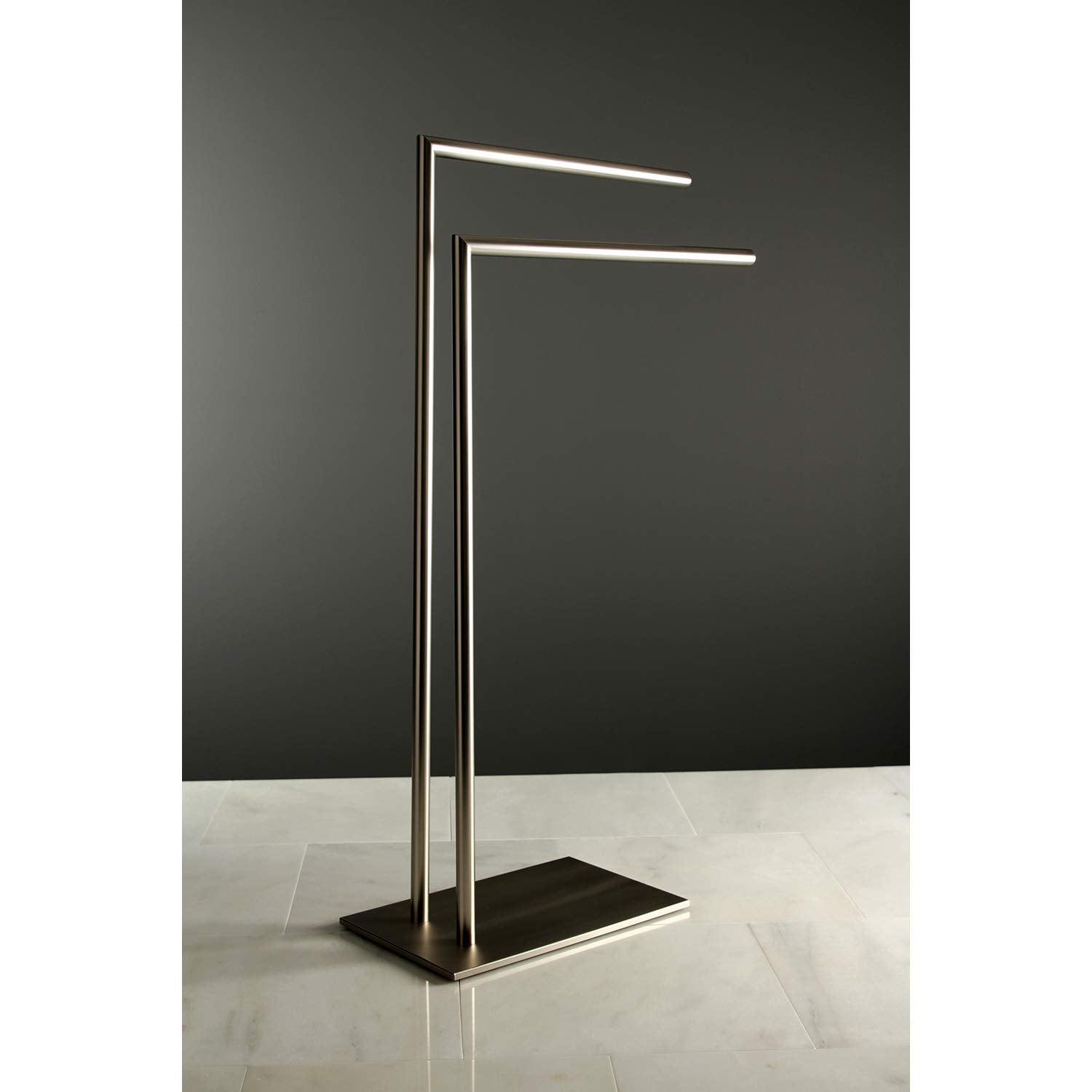Kingston Brass Scc8328 Freestanding Towel Rack, 31.75 X 15.88 X 7.88, Brushed Nickel
