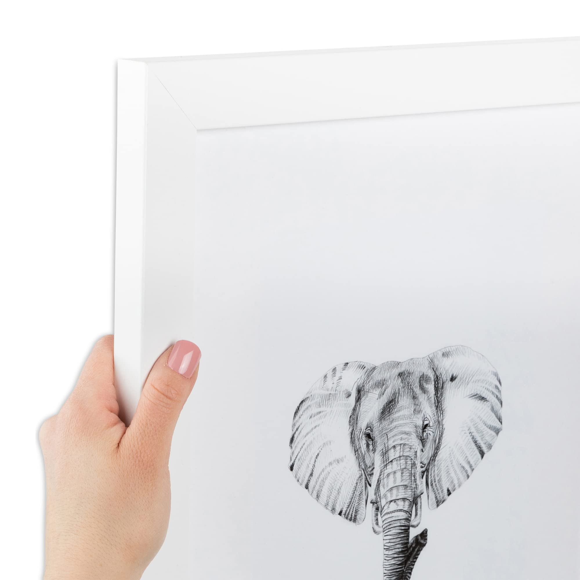 ArtToFrames 28x33 Inch White Picture Frame, This 1.25 Inch Custom MDF Poster Frame is White, Great for Your Art or Photos - Come