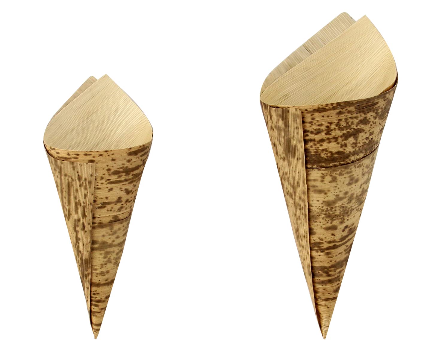 Packnwood 210Bbcob17 Bamboo Leaf Cone 2 Layers (Case Of 1000), Perfect For Catering, 100% Natural & Biodegradable - Disposable B