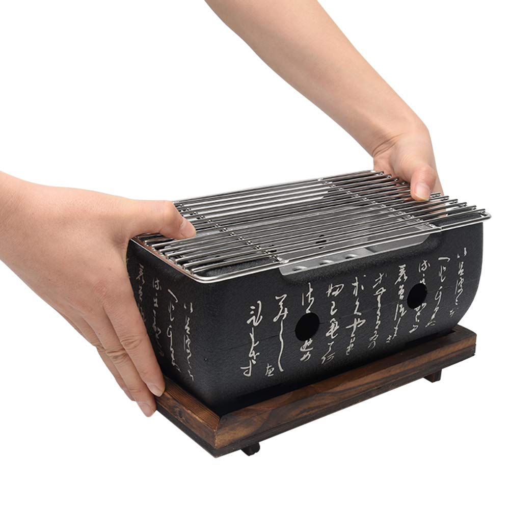 Japanese Style Barbecue Grill Portable Food Charcoal Stove/Bbq Plate Household Barbecue Tools Accessories (Bbq Grill (24X12.5Cm)