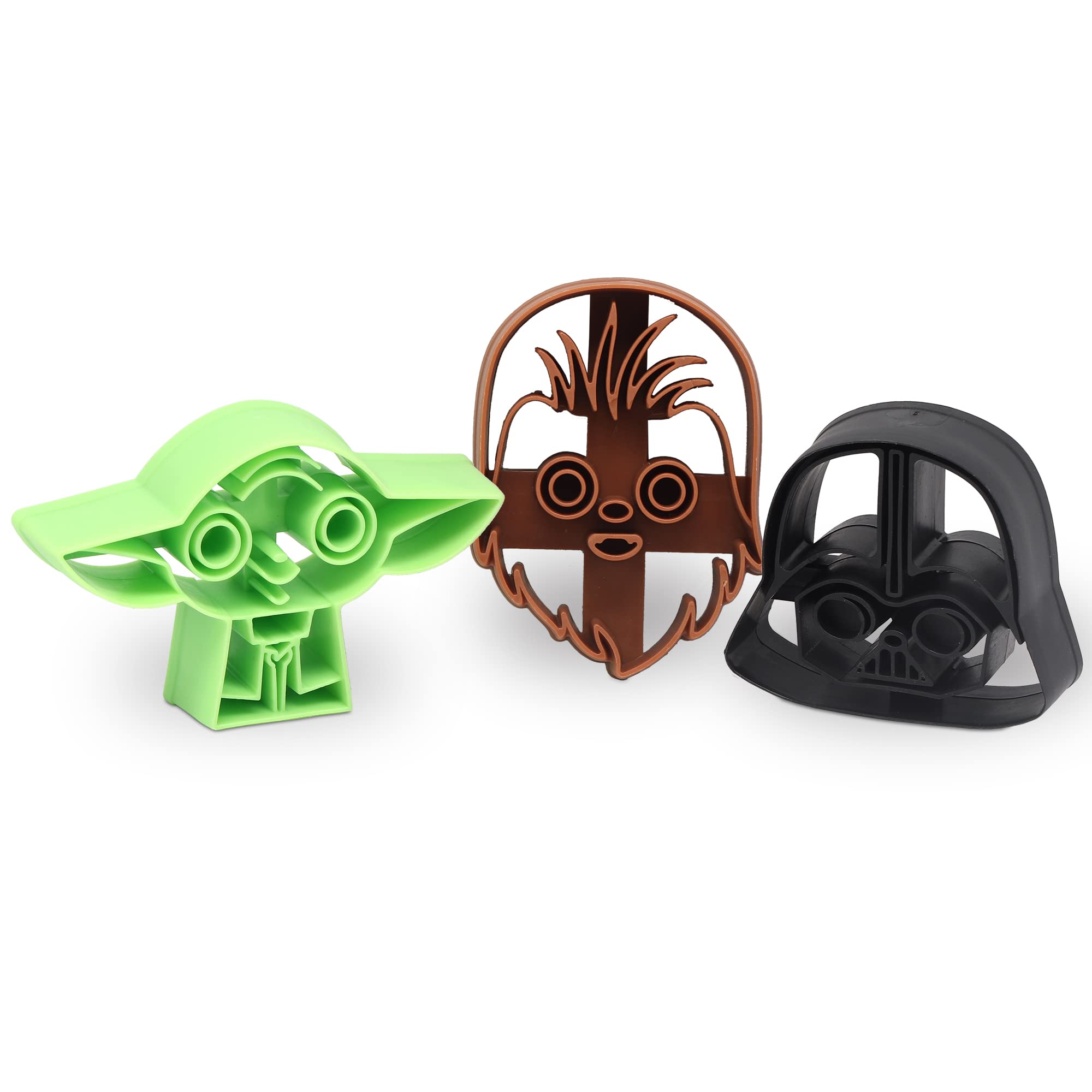Star Wars Cookie Cutter Set For Kitchen - Featuring Chewbacca, Yoda And Darth Vader Cookie Cutters