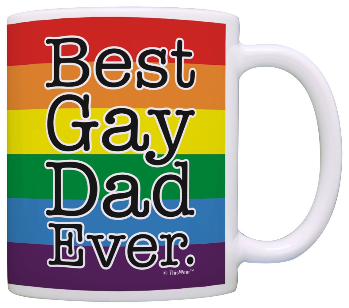 Gay Dad Gifts Best Gay Dad Ever Gay Pride Lgbt Gay Parent Gift Coffee Mug Tea Cup Rainbow