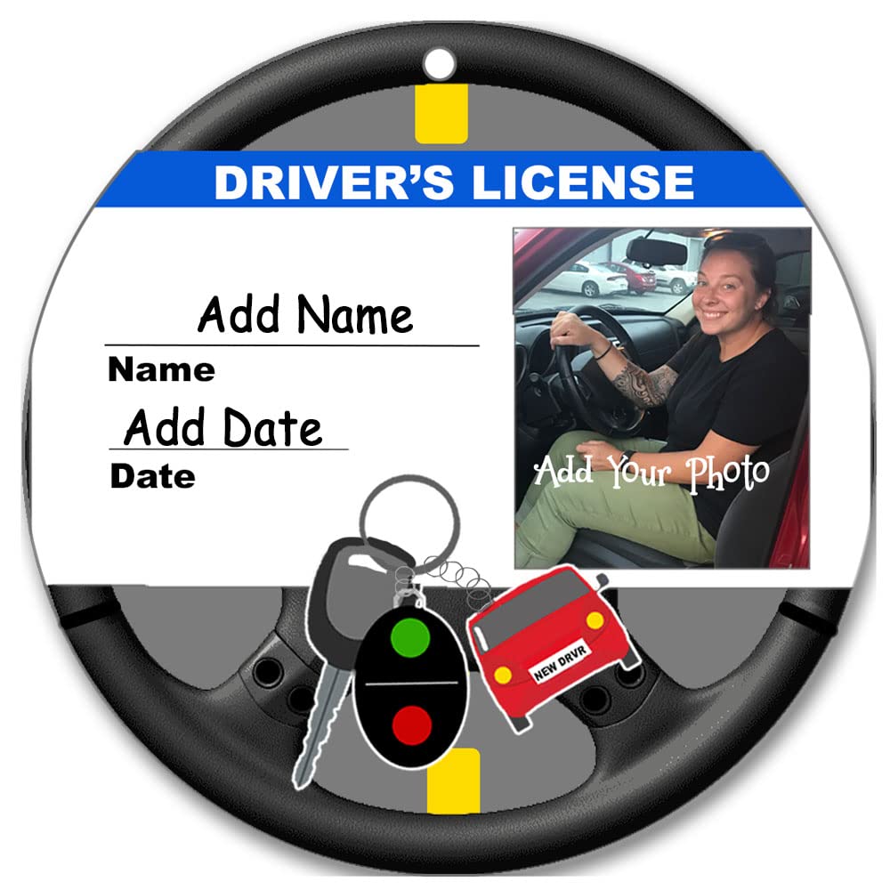 New Driver Christmas Ornament Your Own Photo Driver's License Picture Christmas Tree Decoration Personalized with Custom Name an
