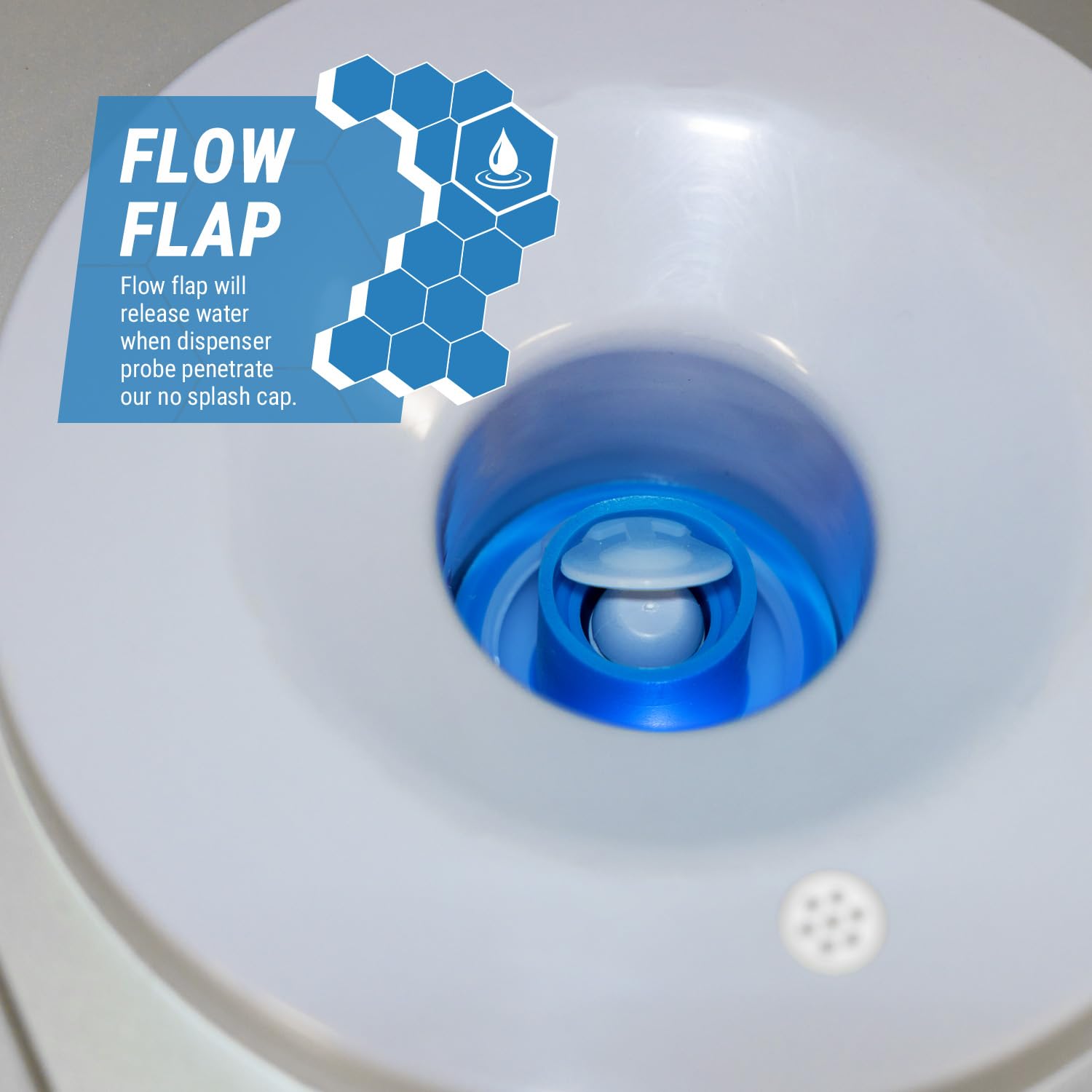 2Pk - Trrwc02 Reusable No-Splash Cap For 48Mm Screw Top/Snap On Crown Top (Needs To Remove Inside White Ring) 3 & 5 Gallon Bottl