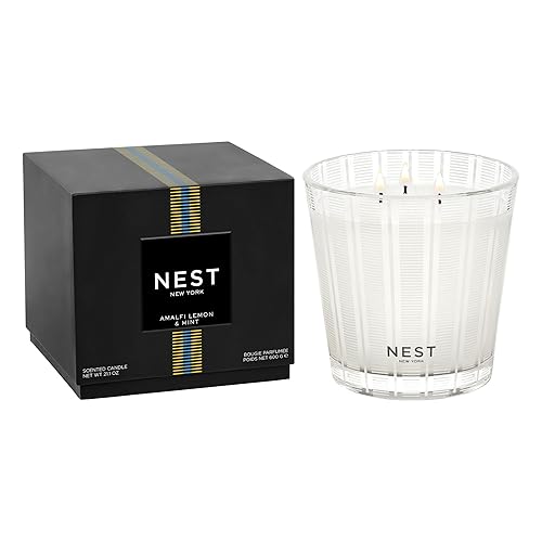 NEST Fragrances 3-Wick Candle- Cedar Leaf & Lavendar , 21.1oz