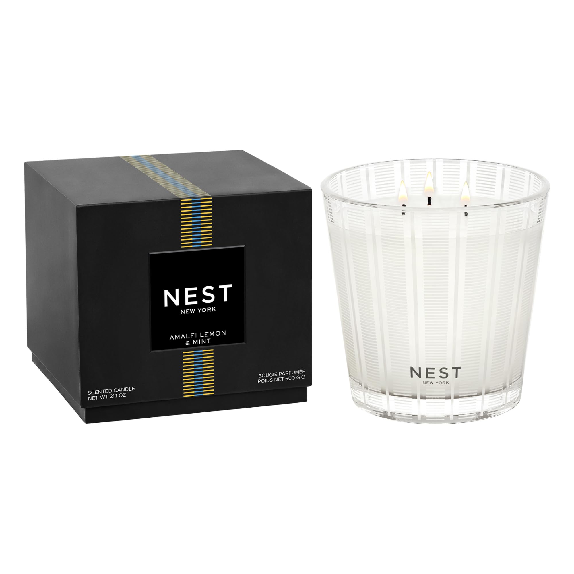 NEST Fragrances 3-Wick Candle- Cedar Leaf & Lavendar , 21.1oz