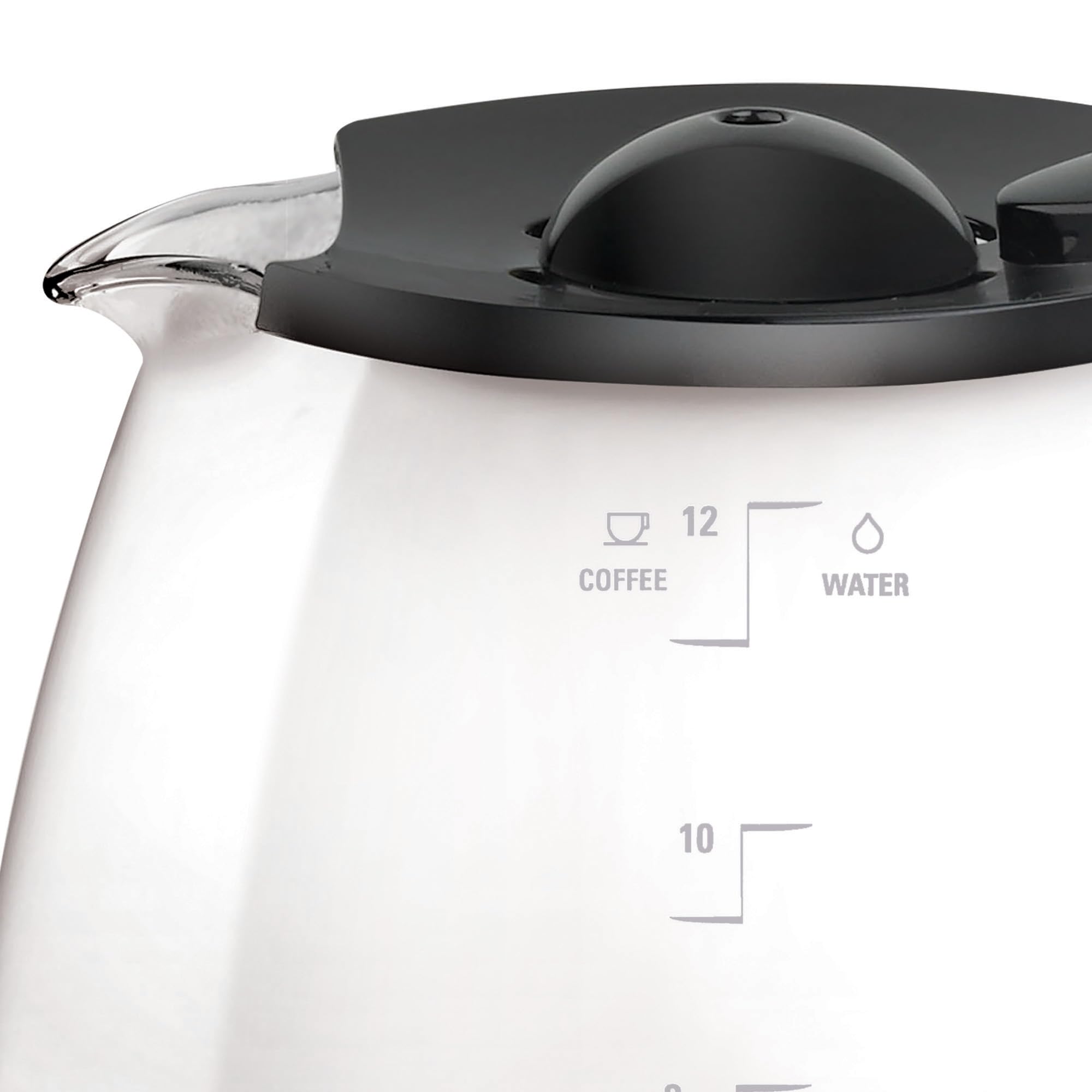 BLACK+DECKER 12-Cup Duralife Glass Carafe, Dishwasher-Safe, 96 Ounces, Black, Model GC3100B