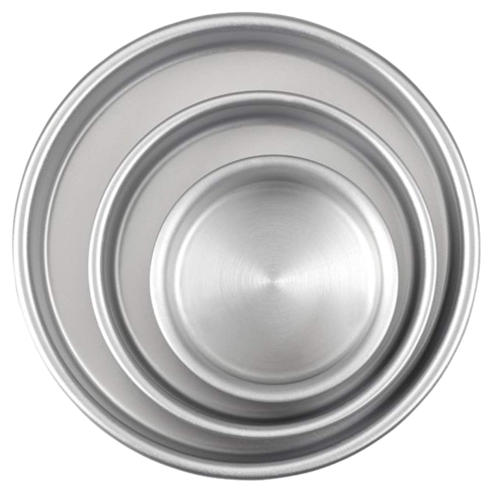 Wilton Aluminum Round Cake Pans, 3-Piece Set With 8-Inch, 6-Inch And 4-Inch Cake Pans