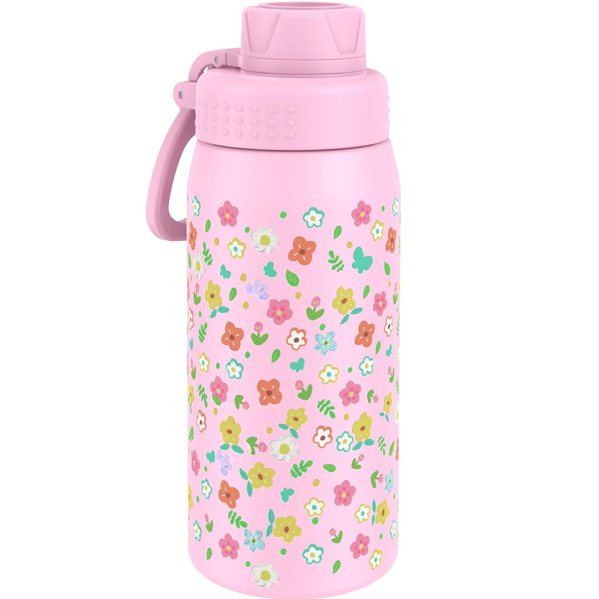 GOPPUS 19oz Kids Water Bottle with Spout Lid, Toddler Water Bottle, Stainless Steel Insulated Water Bottle, Leakproof, BPA Free,