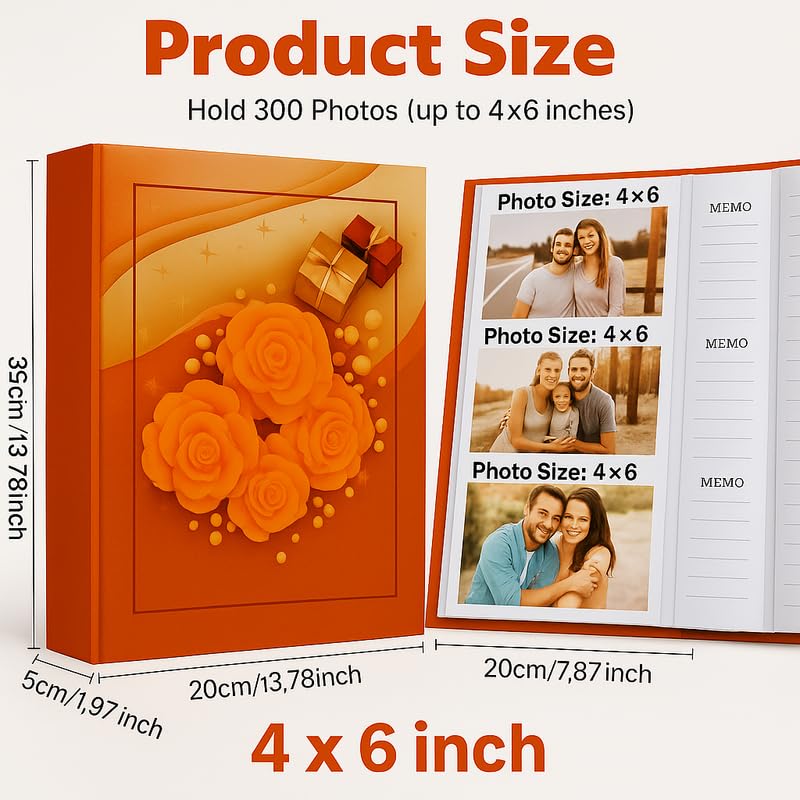 Natraj Memo Screw Type 300 Pocket 4 X 6 Inch Album