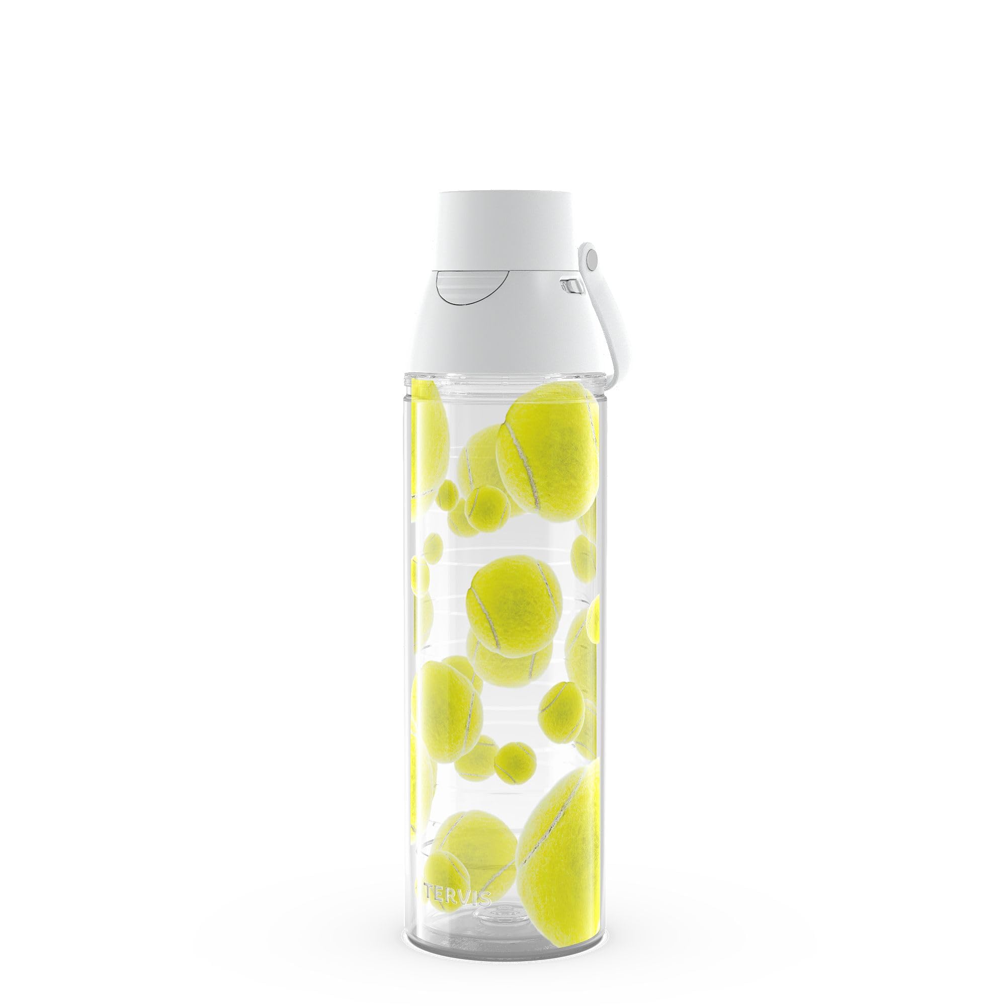 Tervis Venture Lite Tennis Balls Made in USA Double Walled Insulated Tumbler Travel Cup Keeps Drinks Cold & Hot, 24oz Water Bott