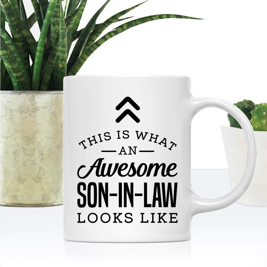 Andaz Press 11oz. Ceramic Coffee Tea Mug Gift, This is What an Awesome Son-in-Law Looks Like, 1-Pack, Birthday Gift Ideas Cowork